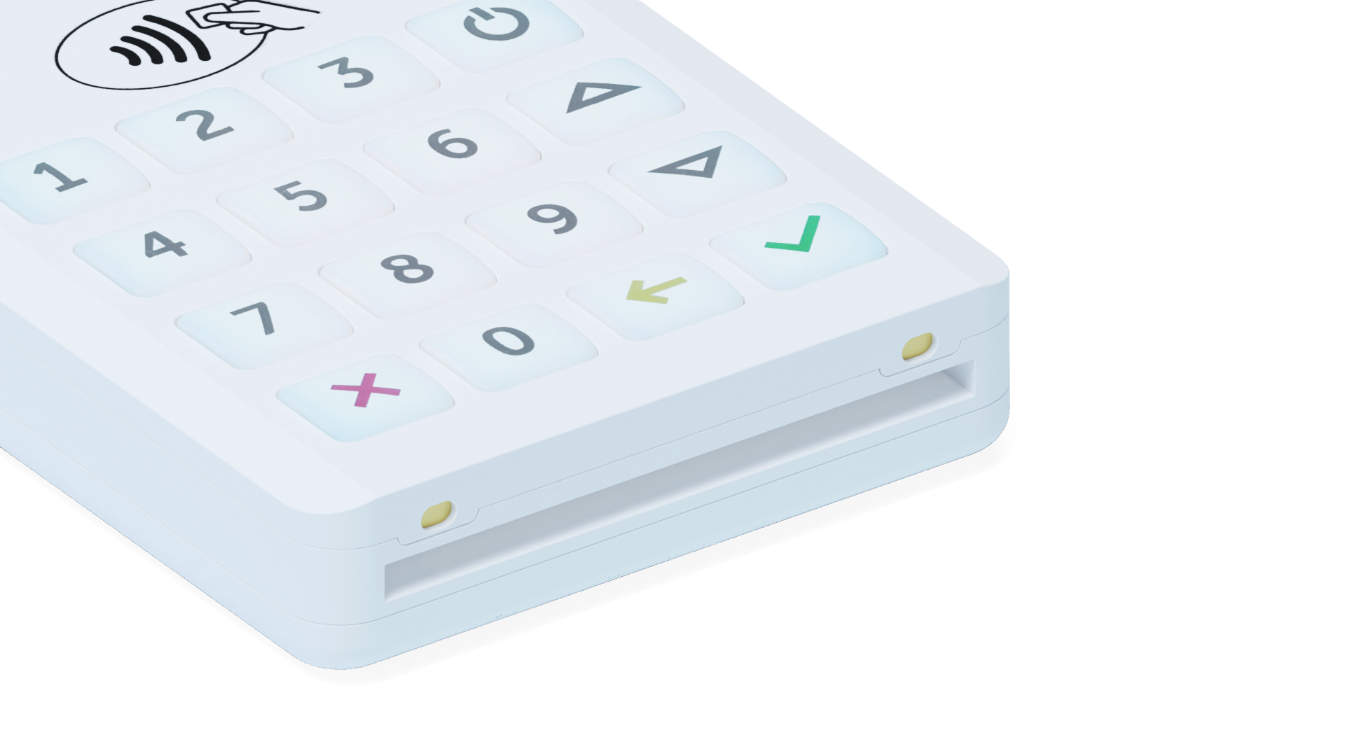 Close up of the Elavon Mobile card port