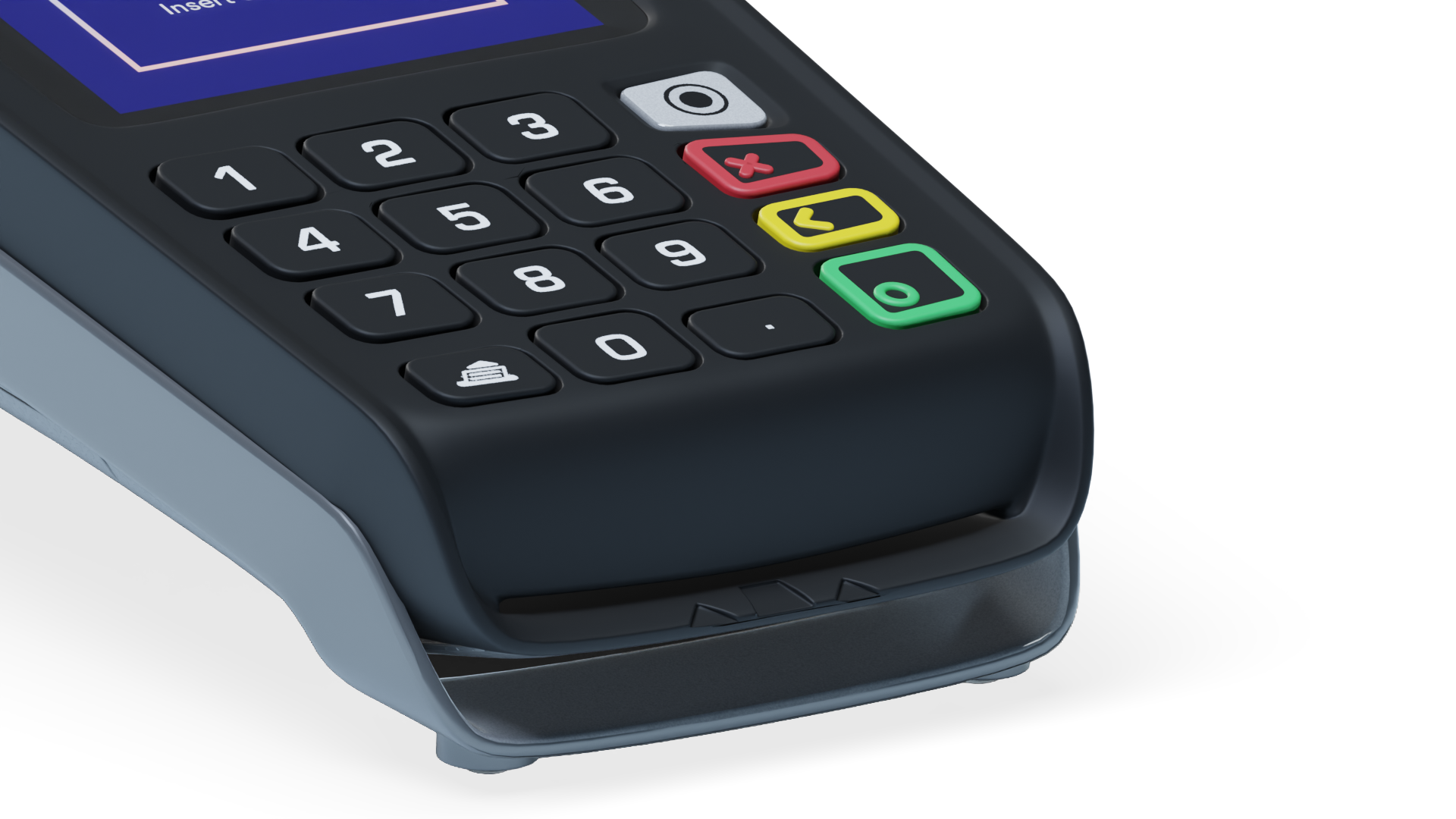 Close up of the Ingenico Desk 5000 keypad