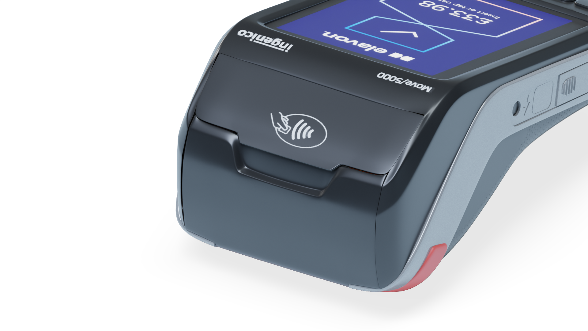 Close up of the Ingenico Move 5000 contactless reader