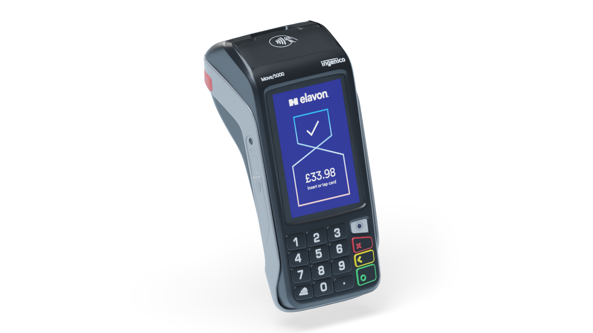 Ingenico Move 5000 portable card machine side angle